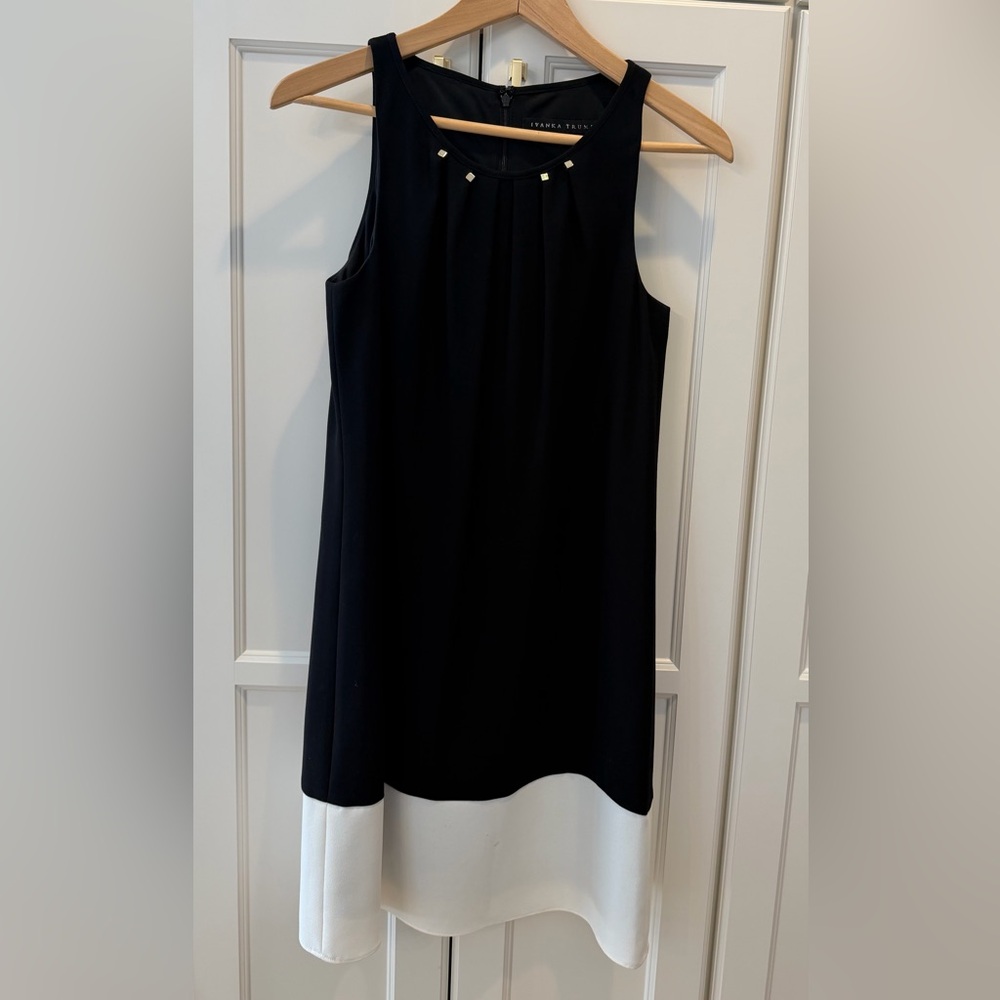Ivanka Trump Black Midi Dress with Stud Accents | Size 2